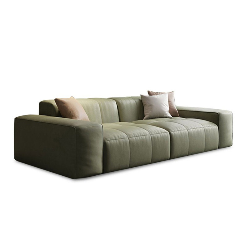 Causeuse-coussin modulaire verte 100% polyester