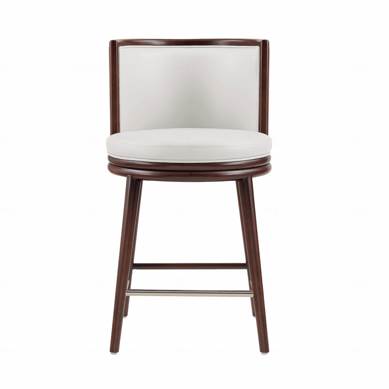 Tabouret de comptoir, 37.6" H x 20.9" W x 21.7" D, Blanc