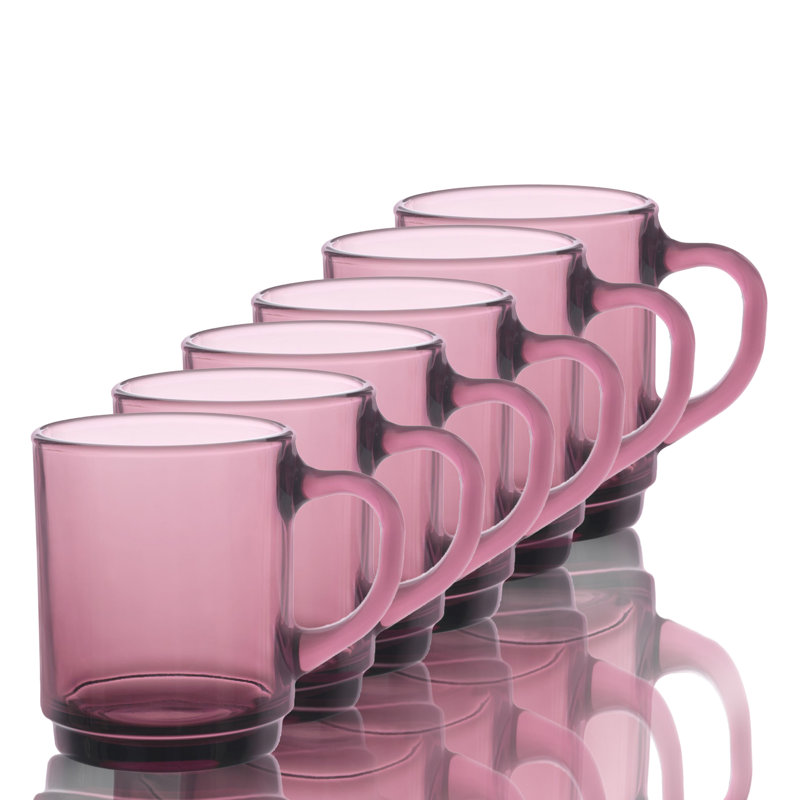 Tasse à café en verre trempé, Prune