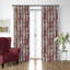 Country Lane Toile Crimson Cotton Pinch Pleat Drapery Panel Set of 2-1654870047