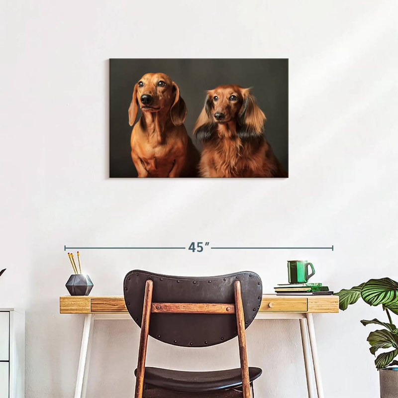 Brampt Dachshund Couple, 20" H x 30" W