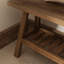 Banc en bois récupéré massif 43,3 po avec tablette-1931157342