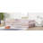 Full Size Floor Bed With Fence And Door,Rubber Wood Floor Bed With Safety Guardrails,Pink-883246319-883246307