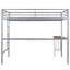 Lit mezzanine simple en métal avec bureau, échelle et garde-corps, lit mezzanine pour chambre à coucher-1895229841