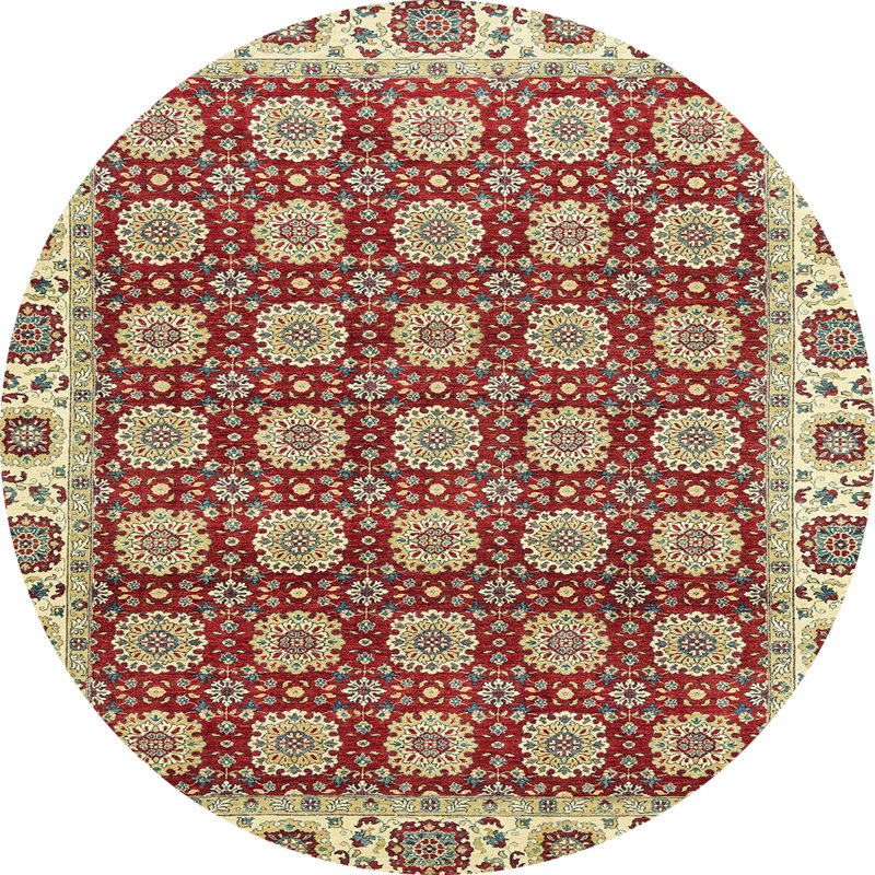 Abstract Indoor Rug, Round 6'