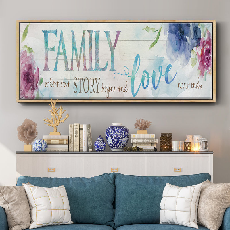Family Love Story - toile encadrée, H 20 po x l 50 po