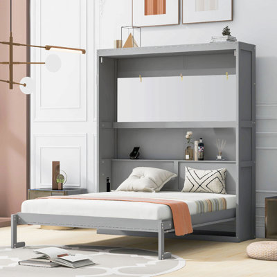 Lit escamotable mural avec tablettes Murphy