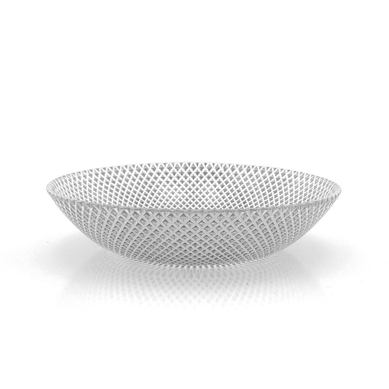 Assiette creuse en verre doré Zenaide, Silver