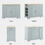 Îlot de cuisine avec armoire de rangement pour poubelle, prise de courant, support de rangement interne, îlots de cuisine roulants sur 5 roues avec 3 tiroirs-738740550