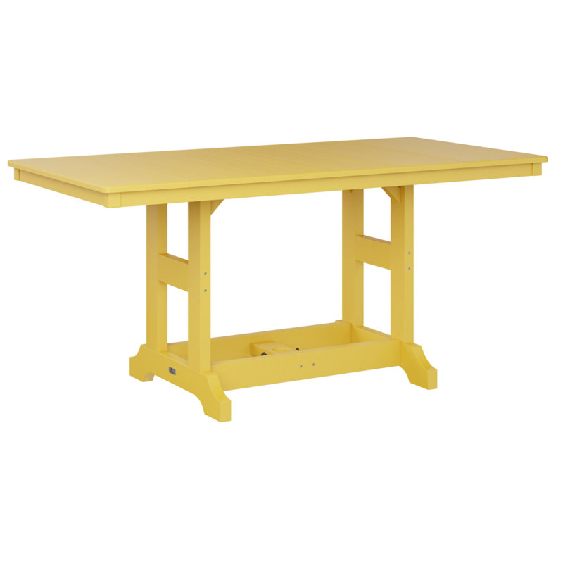 Berlin Gardens Garden Classic 66″ Rectangular Table, Sunburst Yellow, 39.5" H x 66" W x 33" D