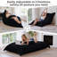 Fauteuil à billes convertible 80 po 3 en 1 avec coussin 80 po Black-145975445-139270321
