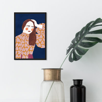" Cobalt Blue Girl " by Oliver Gal Painting Print