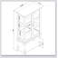 Vitrine lumineuse Curio Cabinet avec espace de rangement ouvert, pieds en bois massif