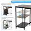 Bureau d'ordinateur, bureau à domicile avec tablettes de rangement, table d'écriture d'étude, bureaux et poste de travail pour le travail à domicile, bois et métal-1525138231