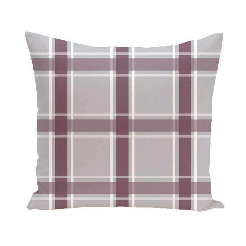 Housse et insert de coussin rectangulaire d'extérieur Criss Cross, H 16 po x l 16 po, Bordeaux