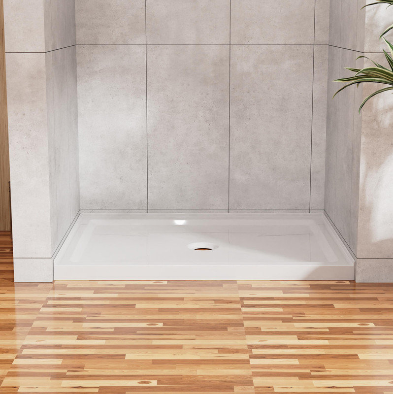 Base de douche 32 po x 48 po en acrylique anti-dérapant 3,5 po