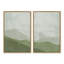 «Faded Green & Gray Wave Landscape Abstract Shapes Abstract Wall Art Modern Boho Multicolor Bedroom» 2 - pièces sur-98554154-98554155