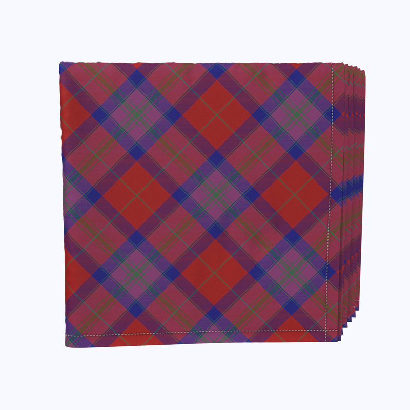 Polyester Plaid Square Napkin