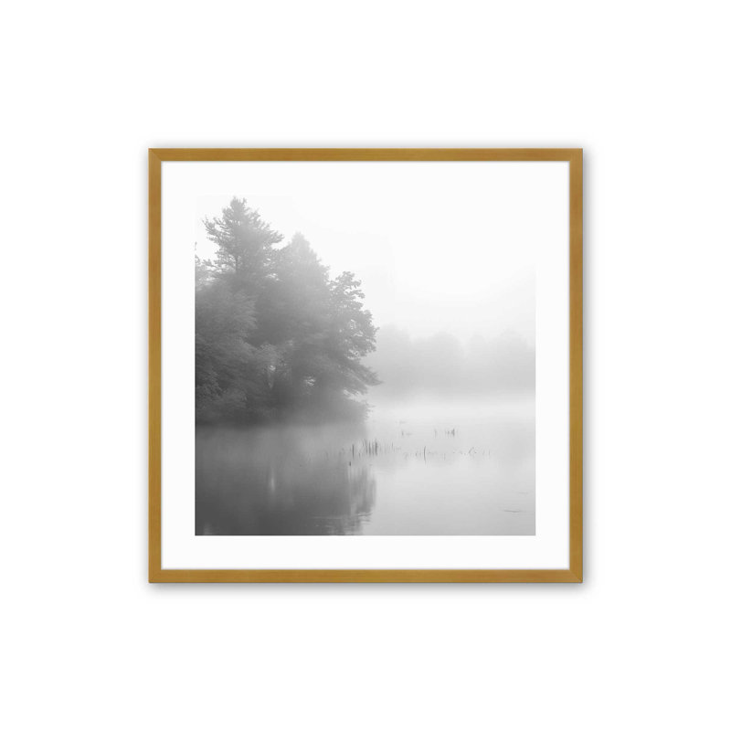 «Misty Enigma», reproduction d'art, Cadre doré poli, 17.75" H x 17.75" W