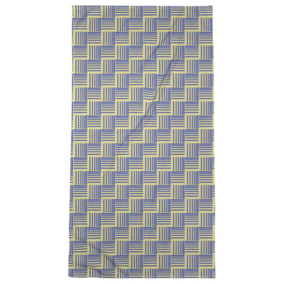 Serviette de plage à rayures tressées classique