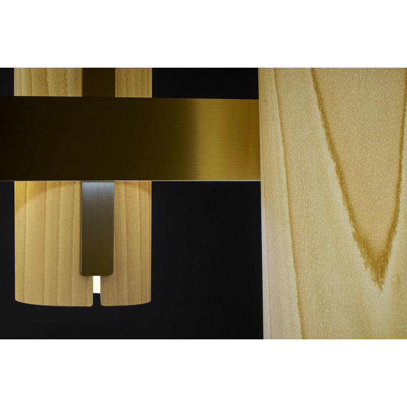 Black Note 8 - Light LED Pendant, Ivory White, Gold, 2700K Bulb Temperature