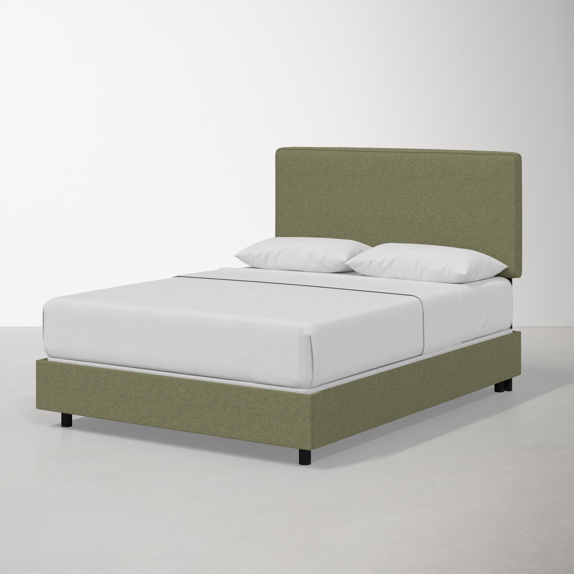 Marquise Upholstered Bed, Zuma Laurel Textured Linen, Twin