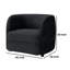 Srey Accent Chair, 37 Inch, Plush Boucle, Curved Kidney Shape-111572321