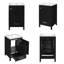 Meuble-lavabo moderne de 20 pouces avec lavabo en céramique, tiroirs et portes à fermeture douce, support de rangement intérieur à double porte, noir-1046038869-1046038870