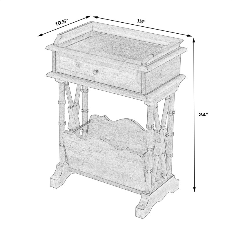 Cummings End Table with Storage, Gray