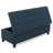 Tufted Upholstered Storage Bench, 51" Wide Flip-Top Multi-Function Ottoman Footrest for Bedroom, Navy Blue
