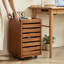 Classeur mobile moderne en bois massif brun