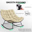 Chaises berçantes d'extérieur avec coussins et repose-pieds-1148875701