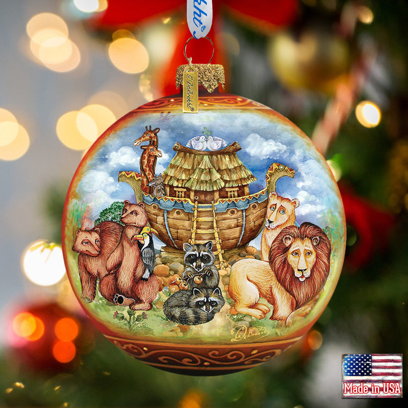 Holiday Splendor 3.5'' Handmade Glass Hanging Figurine Ornament