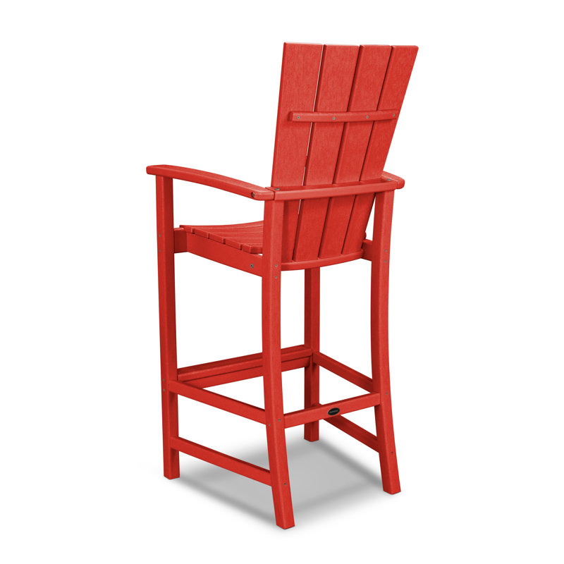 POLYWOOD Quattro Adirondack Bar Chair, Sunset Red