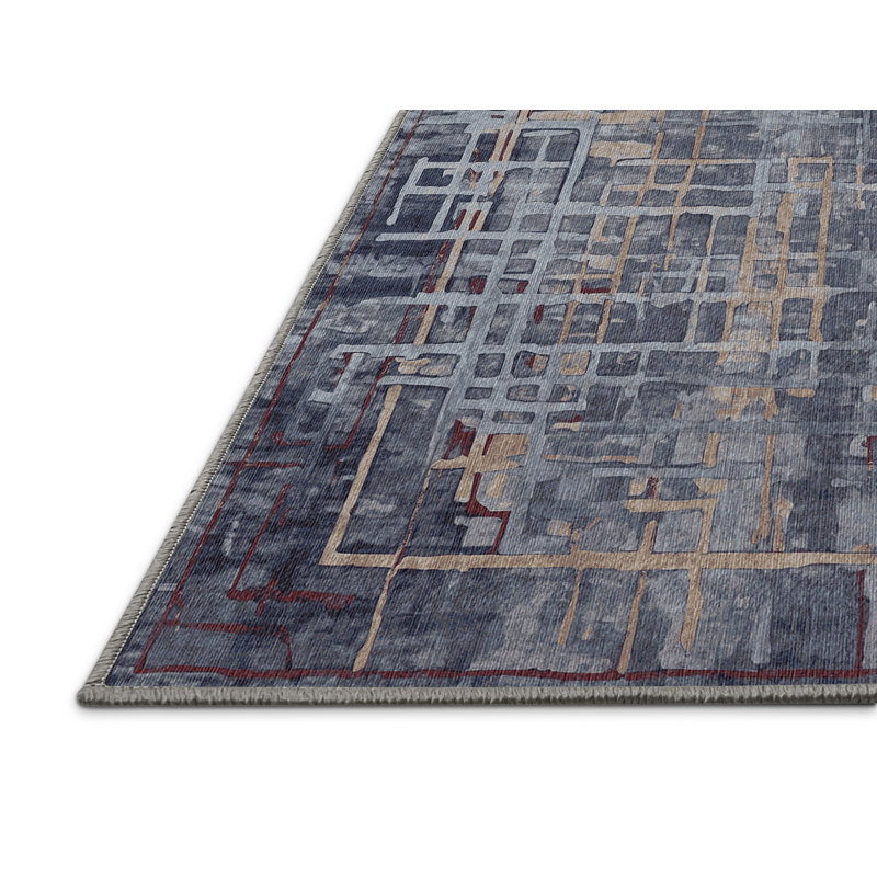 Machine Washable Gray Area Rug, Runner 2' x 5'