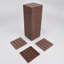 Dalles de terrasse emboîtables en plastique durable, paquet de 44, 30 x 30 cm, imperméables et faciles à installer pour une utilisation intérieure et extérieure, marron