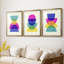 Bright Stack I - Impression personnalisée de qualité supérieure avec cadre mat - 3 pièces-474988266-474988264