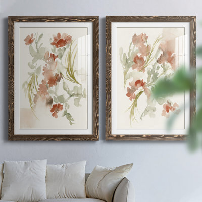 «Abstracting Flowers I», ensemble de 2 reproductions d'art