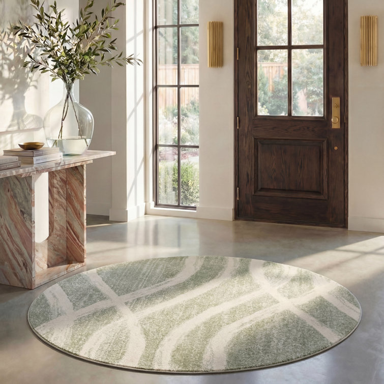 Tapis beige / vert Shelva