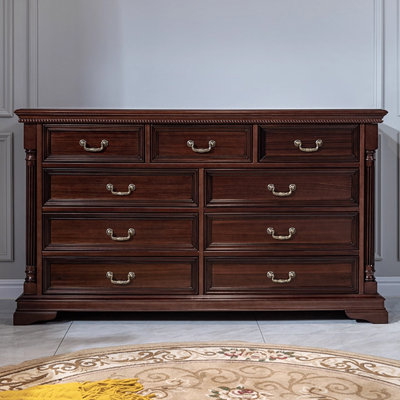 Dark Walnut Solid Wood Accent Cabinet