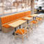 Banc rembourré en similicuir Simple Cafe-101656176