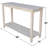 Solid Parawood Console Table With Butcher Block Surface, Unfinished Design For Custom Finishing