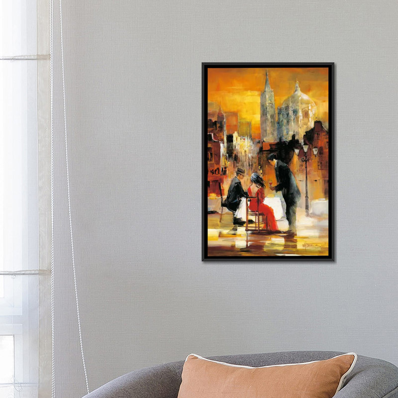 « amour ii », impression sur toile, H 26 po x l 18 po x P 1,5 po, Toile avec cadre noir, Pas de tapis