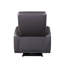 Fauteuil inclinable électrique brun en cuir fleur