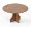 Table de salle à manger Modern Farmhouse pour 4-6 - Table ronde de 47 pouces avec tablette de rangement - Conception peu encombrante pour les appartements et les coins repas - Assemblage facile - Bois de noyer