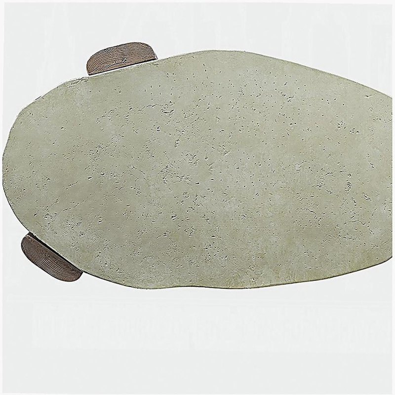Weathered gray and oak rectangular coffee table