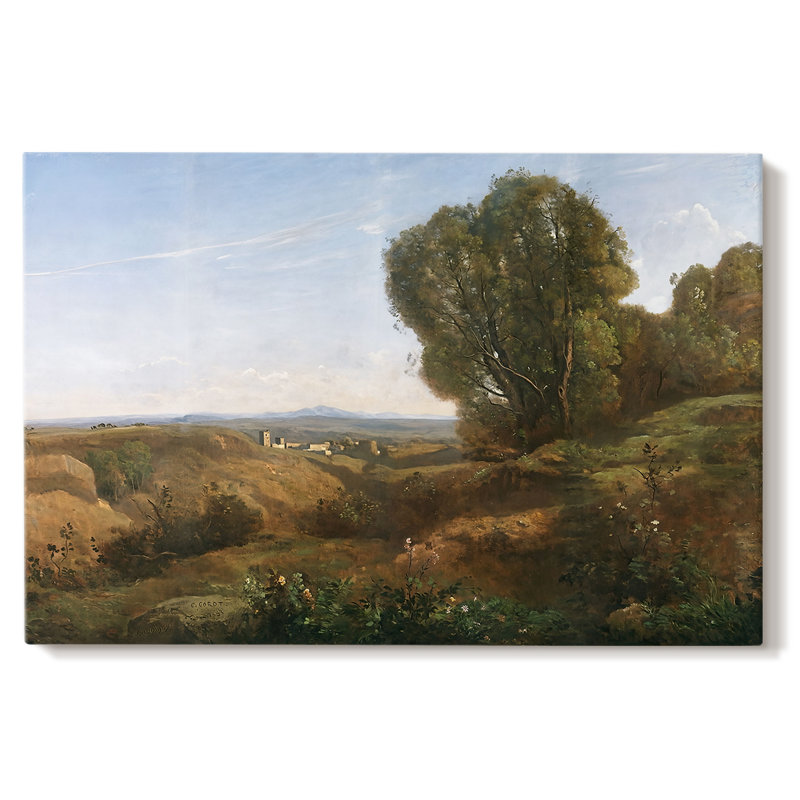 Vue près de Volterra – Jean-Baptiste-Camille Corot – Toile tendue sur châssis – 1838, 40 x 60
