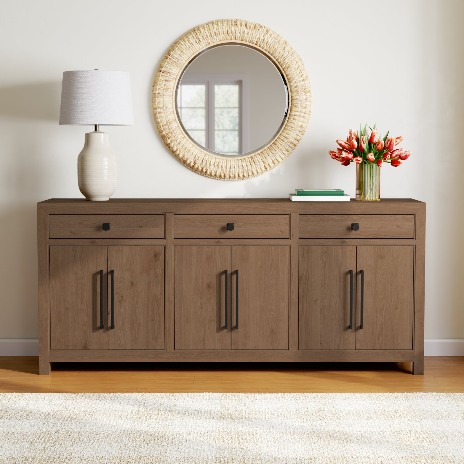 Hayes Credenza Cabinet,  Sienna