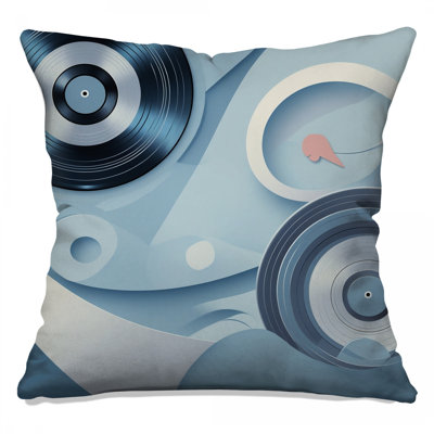 Vinyl Record Abstract Double Sided Throw Pillows