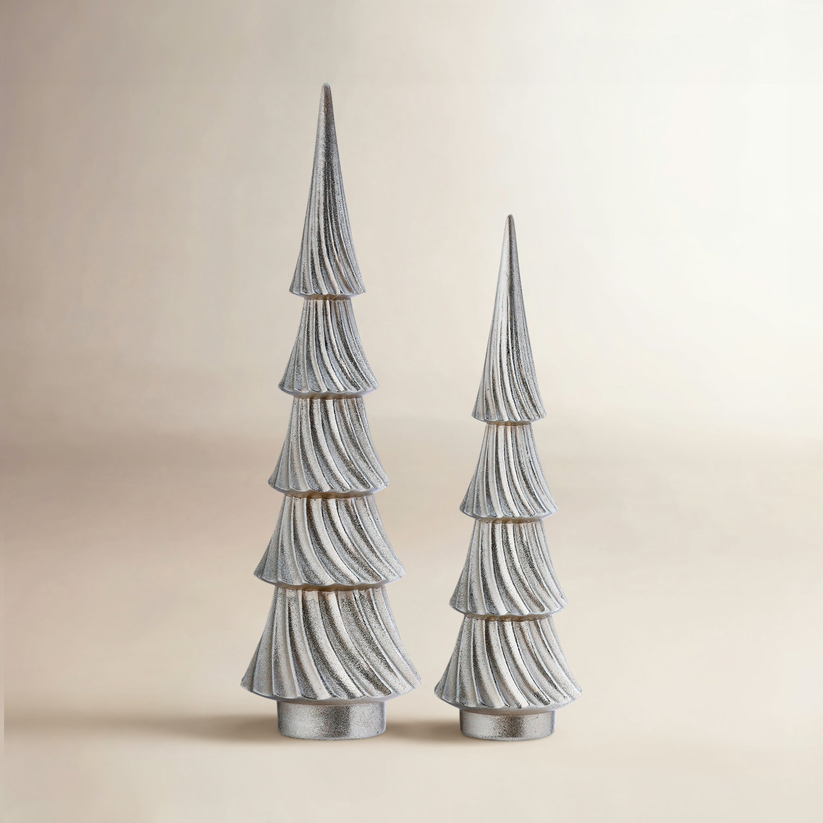 Guilarte 2-Piece Resin Tabletop Tree Set, Champagne